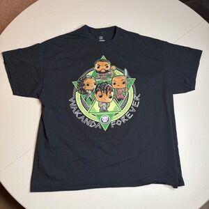 Men's Black Panther Wakanda Forever Funko Pop! Tees Shirt Size 2XL